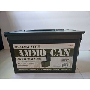 Military Style‎ 50 Cal M2A1 Ammo Can Storage Box Versatile Durable Watertight